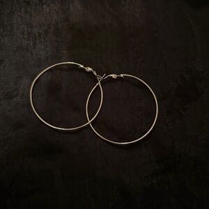 Elegant Silver Hoop Earrings
